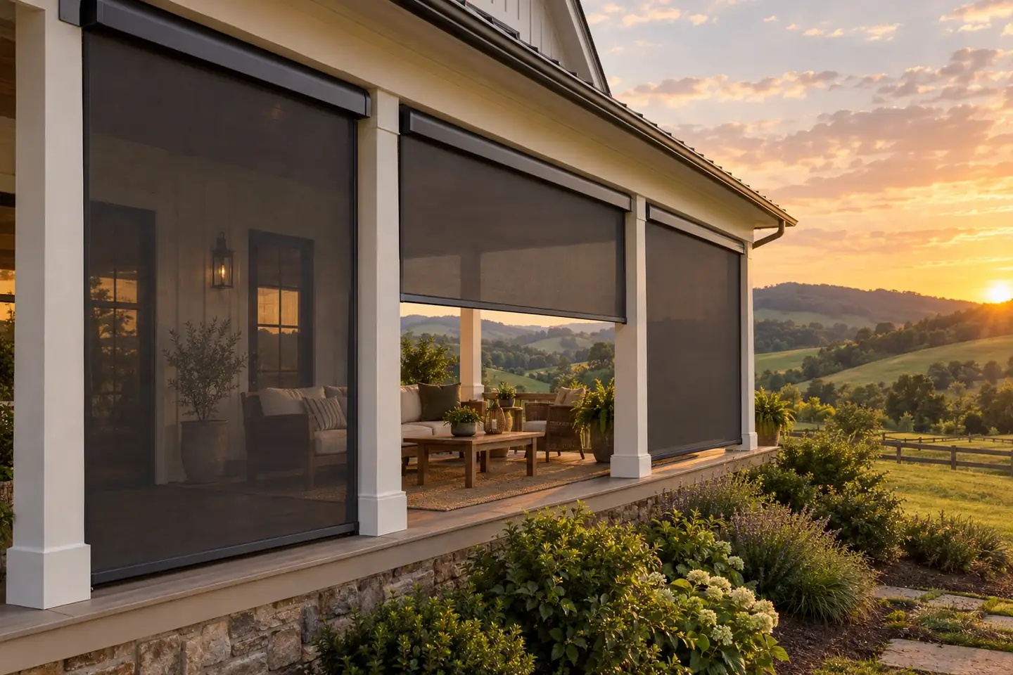 Retractable patio screens in College Grove, TN