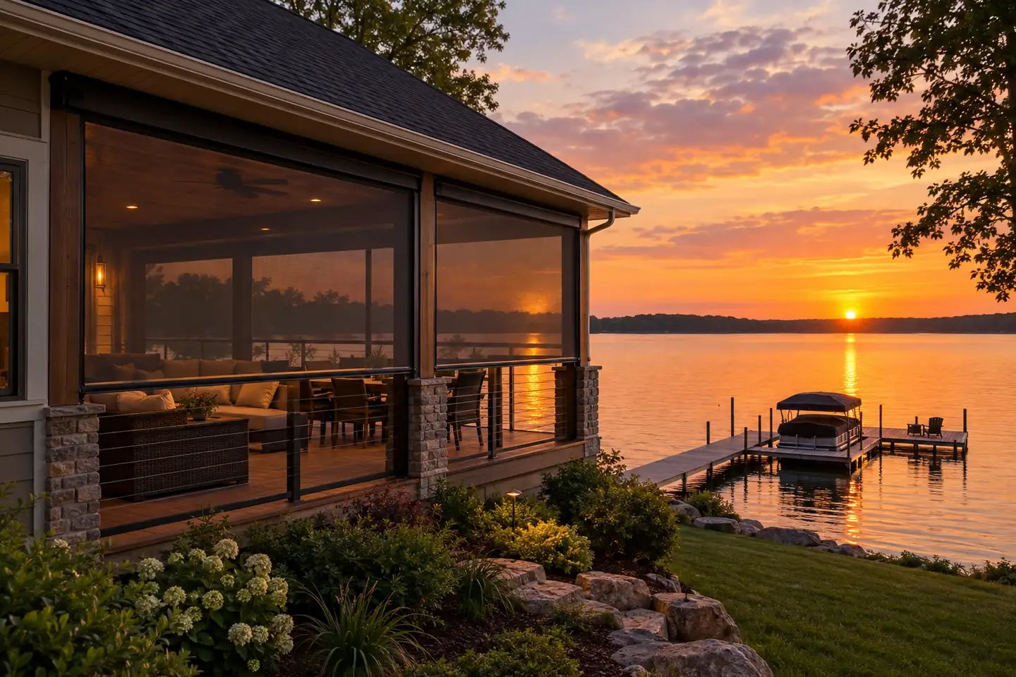 Retractable patio screens in La Vergne, TN